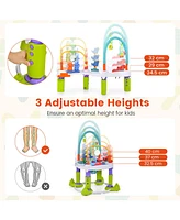 Slickblue Kids 4-in-1 Baby Bouncer Activity Center with 3 Adjustable Heights-Green