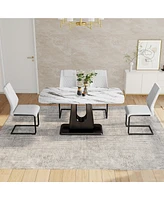 Simplie Fun Ultra Modern Dining Table Glamour and Comfort for Your Space