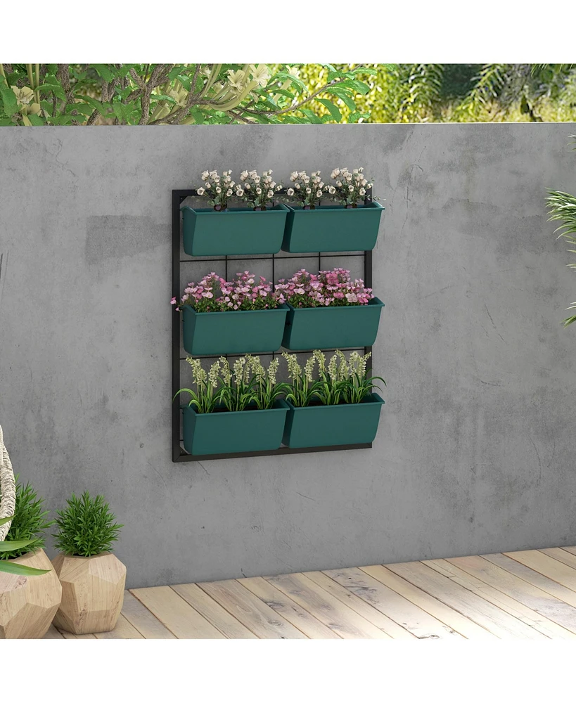 Streamdale Furniture 3-Tier Vertical Hanging Wall Planter for Outdoor and Indoor Spaces