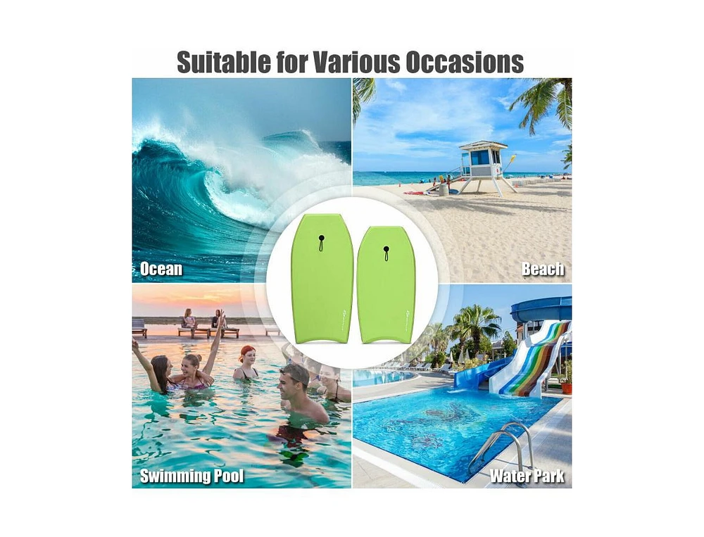 Slickblue Super Surfing Lightweight Bodyboard with Leash