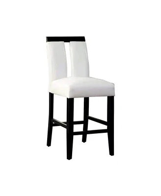 Simplie Fun Black and White Leatherette Counter Height Chairs