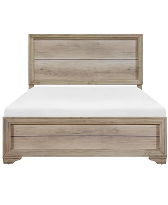 Streamdale Furniture Contemporary Natural Finish 1 Piece Full Size Bed Premium Melamine Board Wooden Bedroom Furniture