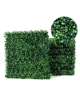 Slickblue 12 Pieces Artificial Boxwood Panels for Wedding Decor Fence Backdrop