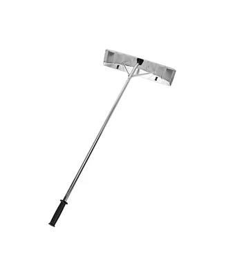 Slickblue 4.8-20 Feet Sectional Snow Roof Rake with Built-in Wheels