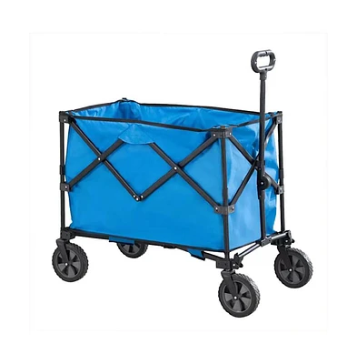 Mondawe 110lb Capacity Collapsible Steel Frame Outdoor Utility Wagon Cart