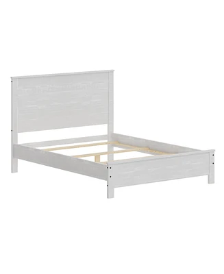 Simplie Fun Rustic Twin Bed Frame with Headboard - Box Spring Needed