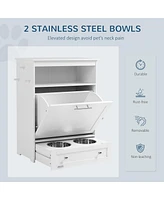 Multi-Purpose Pet Feeder Station Home, Office, or Bedroom Storage