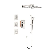 Streamdale Furniture Shower System With Shower Head, Hand Shower, Slide Bar, Body Sprays, Shower Arm, Hose, Valve