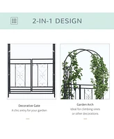 Streamdale Furniture Arched Trellis with Gate Perfect Addition for Enchanting Gardens & Weddings