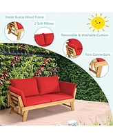 Slickblue Adjustable Patio Convertible Sofa with Thick Cushion