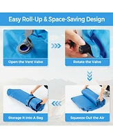 Slickblue Self-Inflating Camping Outdoor Sleeping Mat with Pillows Bag