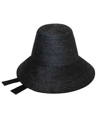 Meg Jute Straw Hat In Black