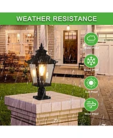 Streamdale Furniture Outdoor Glass Column HeadLights(2pack)