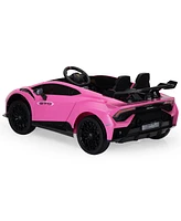 Streamdale Furniture Pink Lamborghini Electric Ride-On Car with Drifting and Parental Control