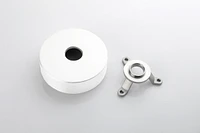 Brushed Nickel Freestanding Tub Filler with Handheld Shower