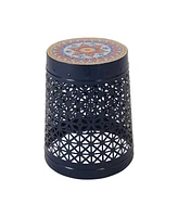 Streamdale Furniture Minimalist Mosaic Accent Table with Lace Cut Frame