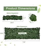 Slickblue 4 Pieces 118 x 39 Inch Artificial Ivy Privacy Fence Screen for Fence Decor