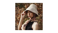Naomi Jute Clochet Straw Hat in Nude Beige