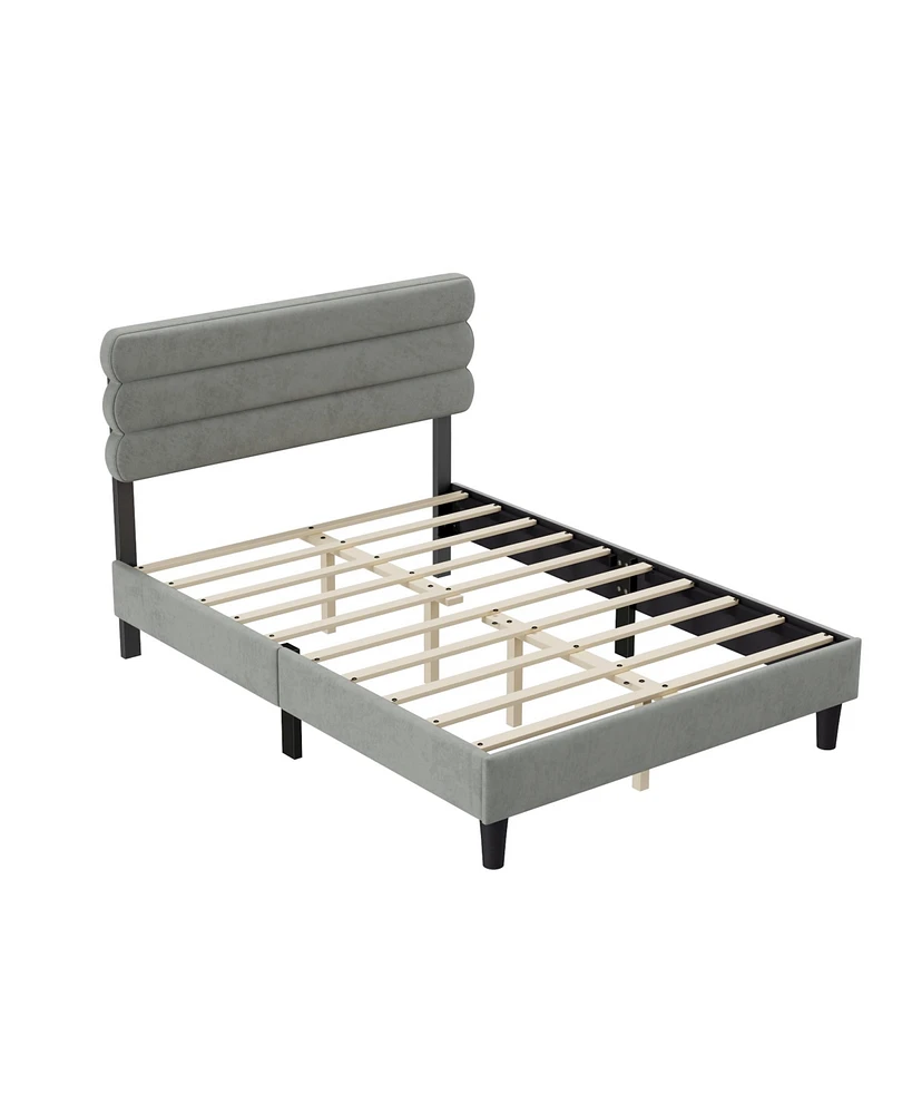 Simplie Fun Sturdy Platform Bed with Headboard, Easy Assembly