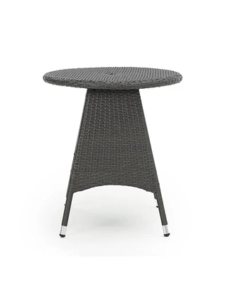 Simplie Fun Stylish Wicker Bistro Table Perfect for Outdoor Gatherings