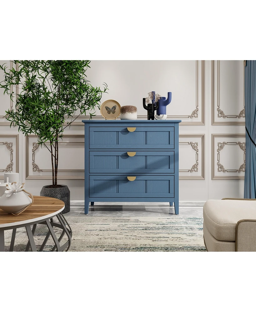 Streamdale Furniture 3 Drawer Cabinet, American Furniture, Suitable for bedroom, living room, study