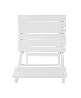 Acacia Wood Folding Dining Chairs for Backyard Hosting