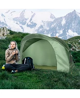 Slickblue Cot Elevated Compact Tent Set with External Cover-Green