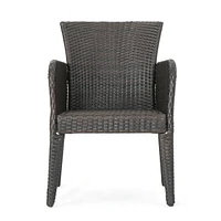 Wicker Patio Dining Chairs - Set of 2, Weather Resistant