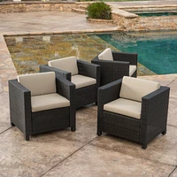 Woven Texture Minimalist Outdoor Club Chairs for Modern Comfort