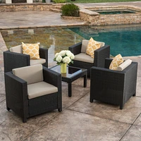 Streamdale Furniture Woven Texture Minimalist Outdoor Club Chairs for Modern Comfort