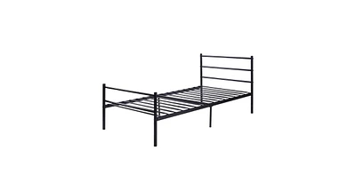 Slickblue 77.5" x 39.9" x 35.0" Twin Size Metal Bed Frame 6 Legs-Black