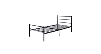Slickblue 77.5" x 39.9" x 35.0" Twin Size Metal Bed Frame 6 Legs-Black