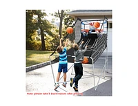 Slickblue Foldable Dual Shot Basketball Arcade Game with Electronic Scoring System