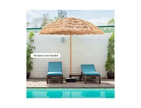 8 Feet Patio Thatched Tiki Umbrella Hawaiian Hula Beach Umbrella