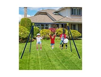 Slickblue 3-in-1 Outdoor Swing Set for Kids Aged 3 to 10
