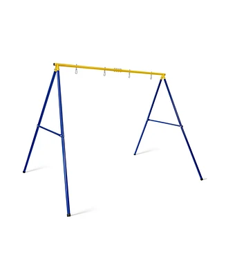 Slickblue 660 Lbs Extra-Large A-Shaped Swing Stand with Anti-Slip Footpads (Without Seat)-Yellow