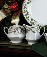 Noritake Holly Berry Gold Sugar Creamer Set