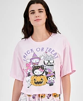 Love Tribe Juniors' Hello Kitty Trick Or Treat Halloween Graphic T-Shirt