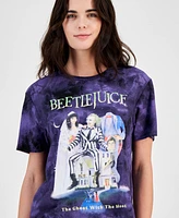 Love Tribe Juniors' Beetlejuice Halloween Graphic Crewneck Tee