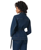 Jones New York Women's Belted Denim Trucker Jacket