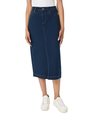 Jones New York Women's Denim Midi Pencil Skirt