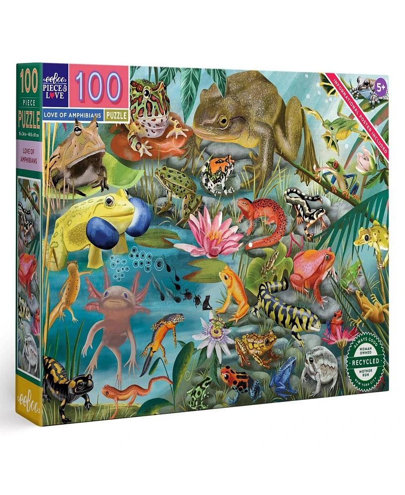 Eeboo Love Of Amphibians Puzzle 500 Set