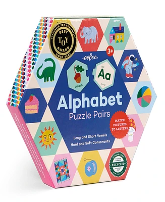 Eeboo Hexagon Puzzle Pairs - Alphabet