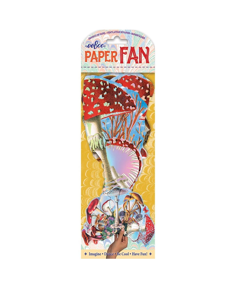 Eeboo Piece Love Mushroom Paper Fan