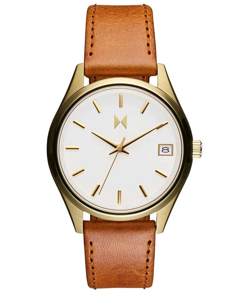 Mvmt Women's Rise Boyfriend Tan Leather Watch 36mm