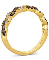 Le Vian Nude Diamond & Chocolate Diamond Twist Ring (1/2 ct. t.w.) in 14k Gold