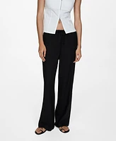 Mango Women's 100% Linen Straight Pants