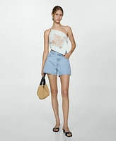 Mango Women's High-Rise Denim Shorts