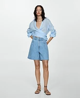 Mango Women's Straight Denim Shorts