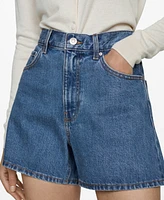 Mango Women's High-Rise Denim Shorts